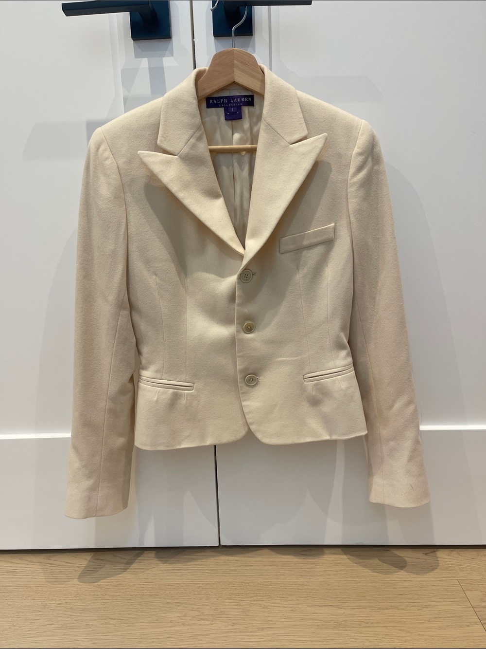 Ralph Lauren Purple Label Cream Tailored Women's Blazer